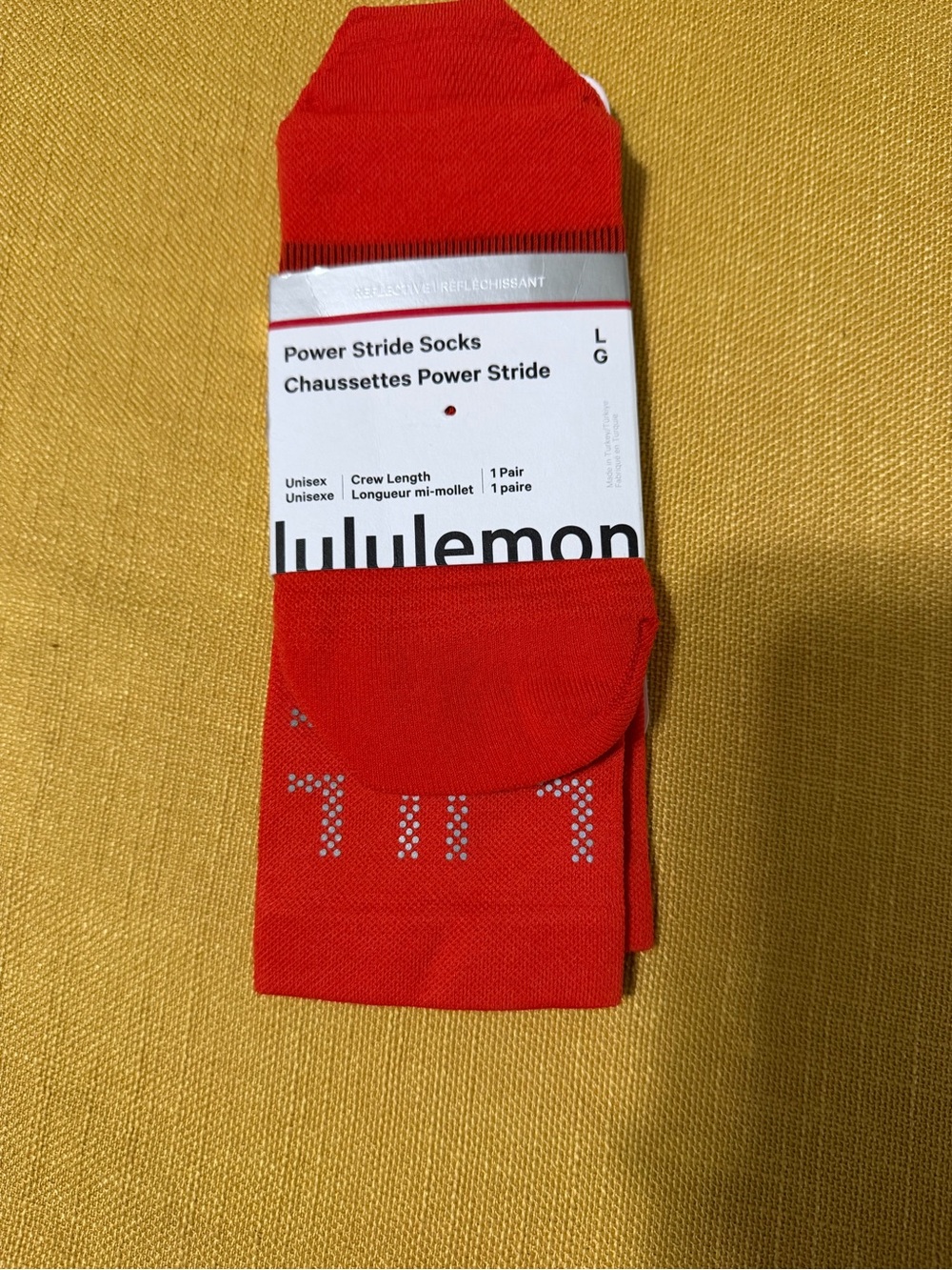 lululemon Power Stride Crew Socks - Red